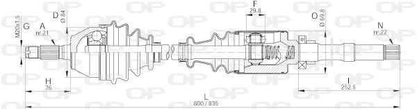 OPEN PARTS Vetoakseli DRS6031.00